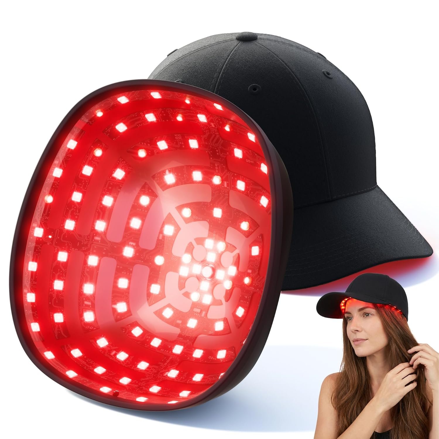 FDA Cleared-Hair Growth Device, Laser Hair Growth Cap for Men and Women, Red Light Therapy for Hair Growth for Thinning Hair and Hair Loss, 30-Minute Daily at-Home Session – Use While Working, Reading